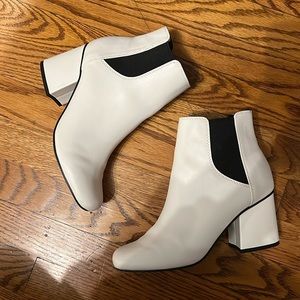 White Block Heels